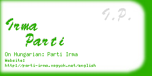 irma parti business card